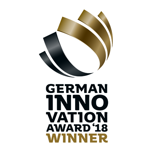 Logo German Innovation Award 2018 Winner - bluechemGROUP