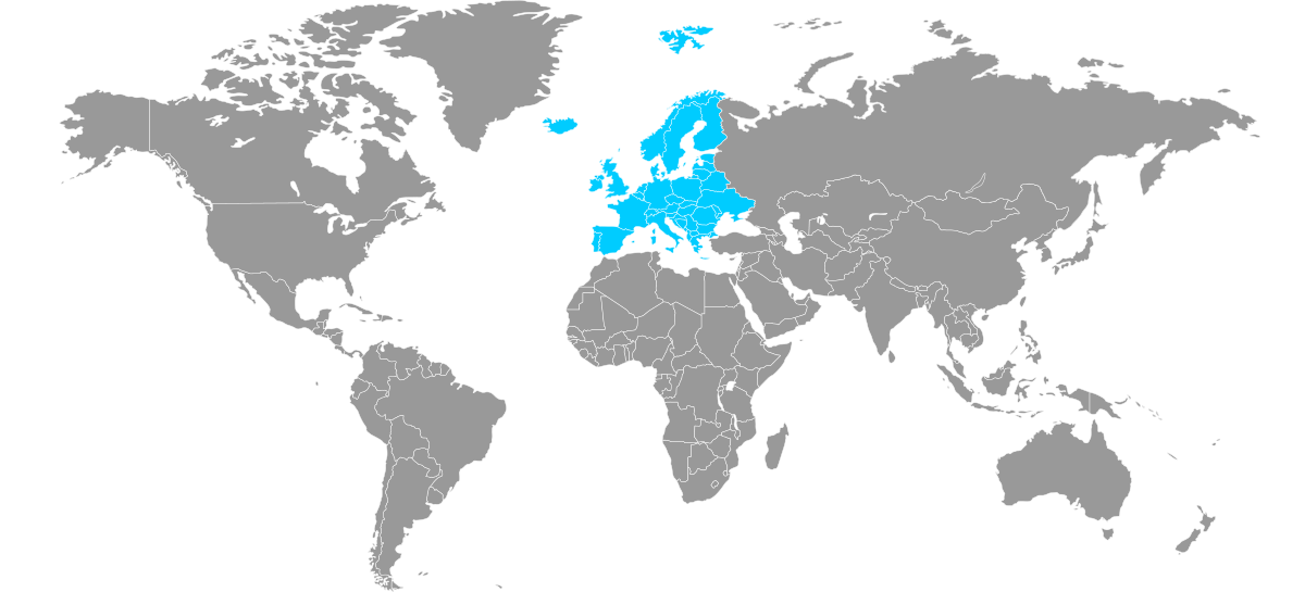 Weltkarte - Europa - bluechemGROUP